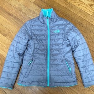 The North Face Reversible Puffer Winter Jacket Coat Small 7/8